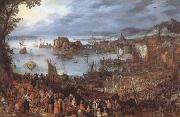 BRUEGHEL, Jan the Elder Great Fish-Market (mk08) china oil painting reproduction